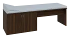 CLL - 01 lůžko lékařské se skříňkou a matrací, provedení levé, 650x1900x600, ořech královský